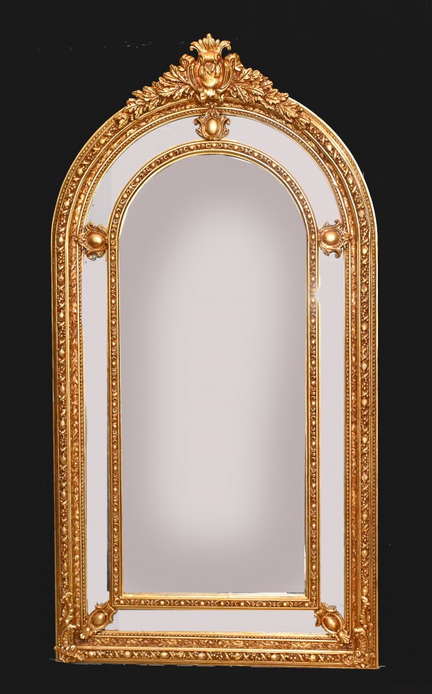 Miroir Trumeau Doré Verre Empire Français