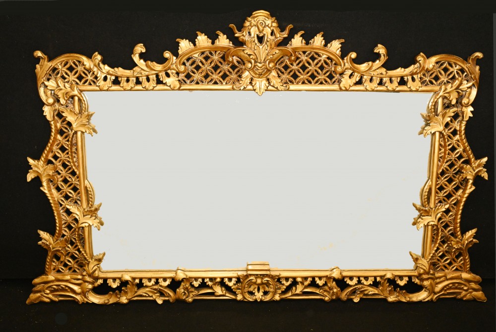 Miroirs de manteau de miroir doré Art nouveau français