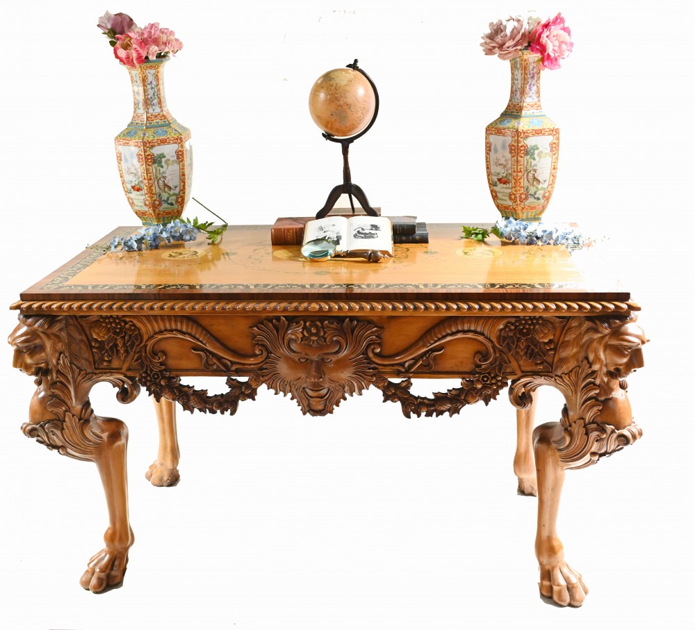 Table Console George II Dessus Peint Tables Hall Sculpté