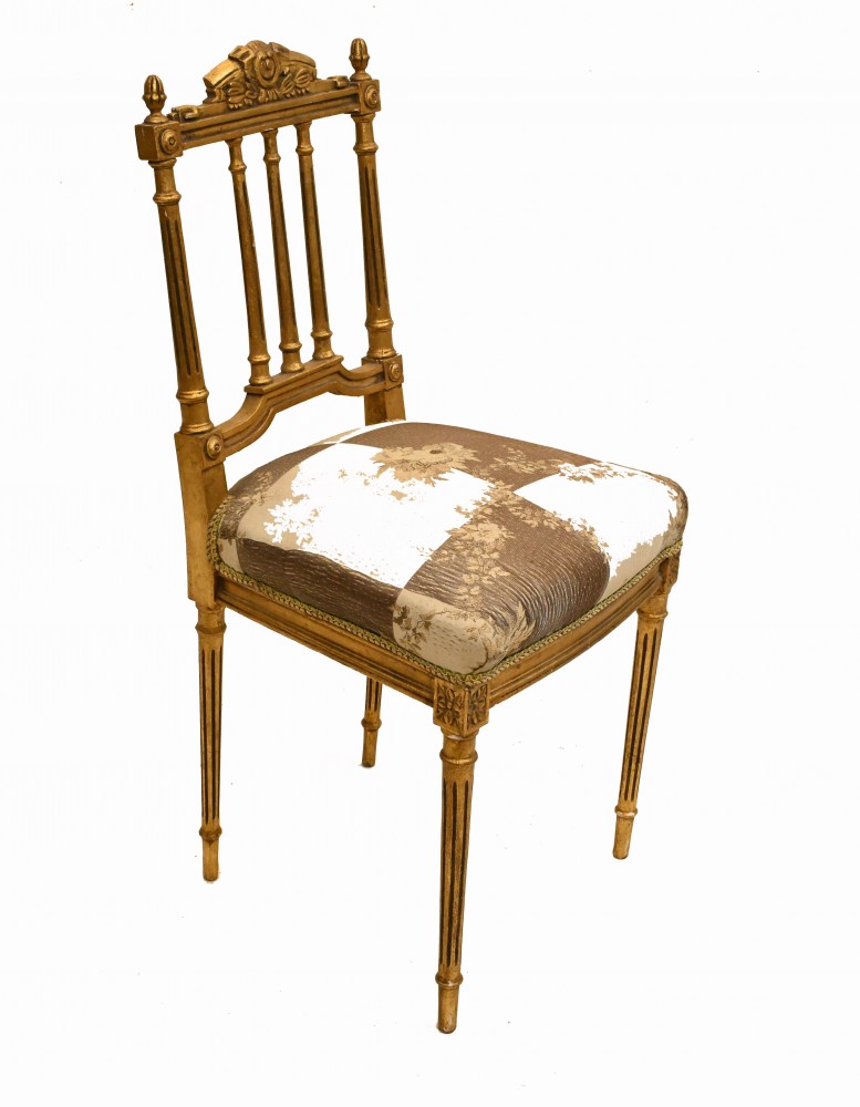 Chaise D'Appoint Doré Empire