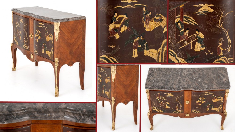 Commode Commode Chinoiserie Française 1880