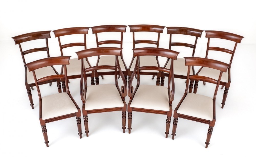 Ensemble Regency Dining Chairs 10 Bar Back Acajou Diners