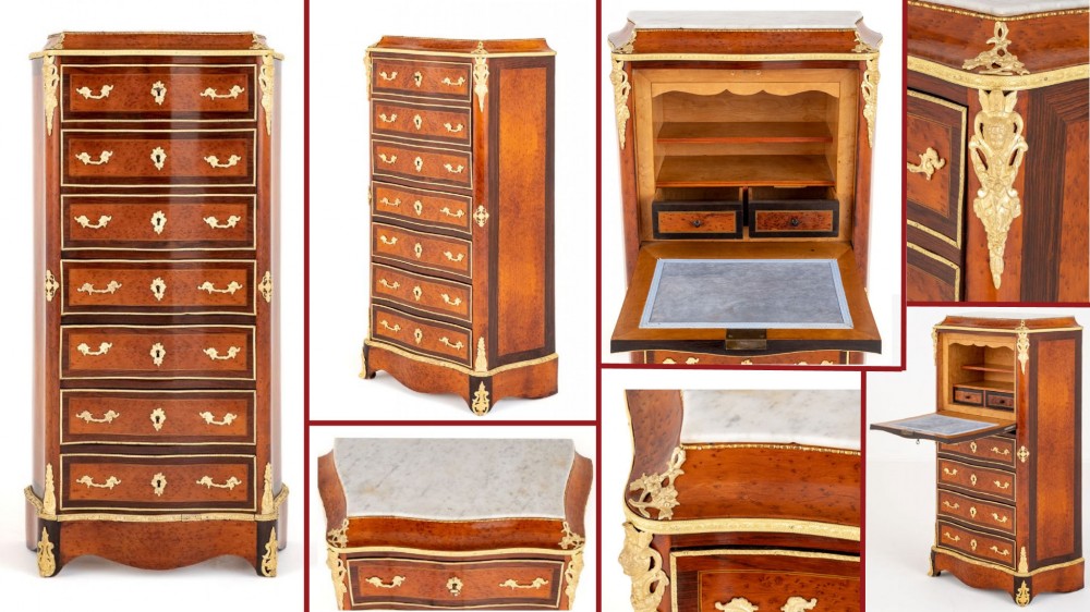 Bureau Escritoire Empire Erable 1860