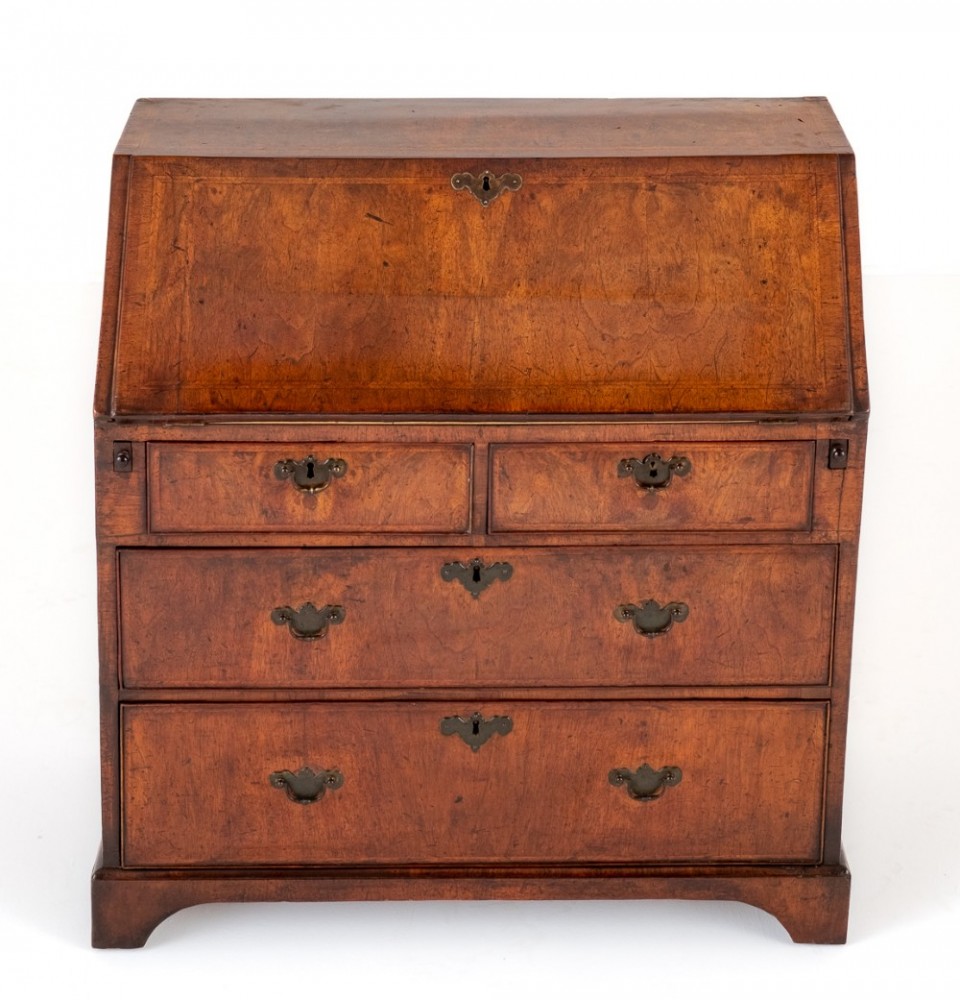 Bureau George I Bureau Tiroirs Commode En Noyer