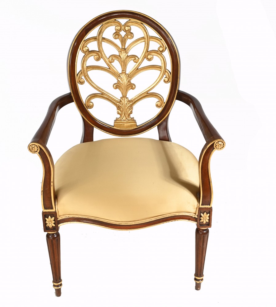 Fauteuil De Salon Français Empire Colis Doré