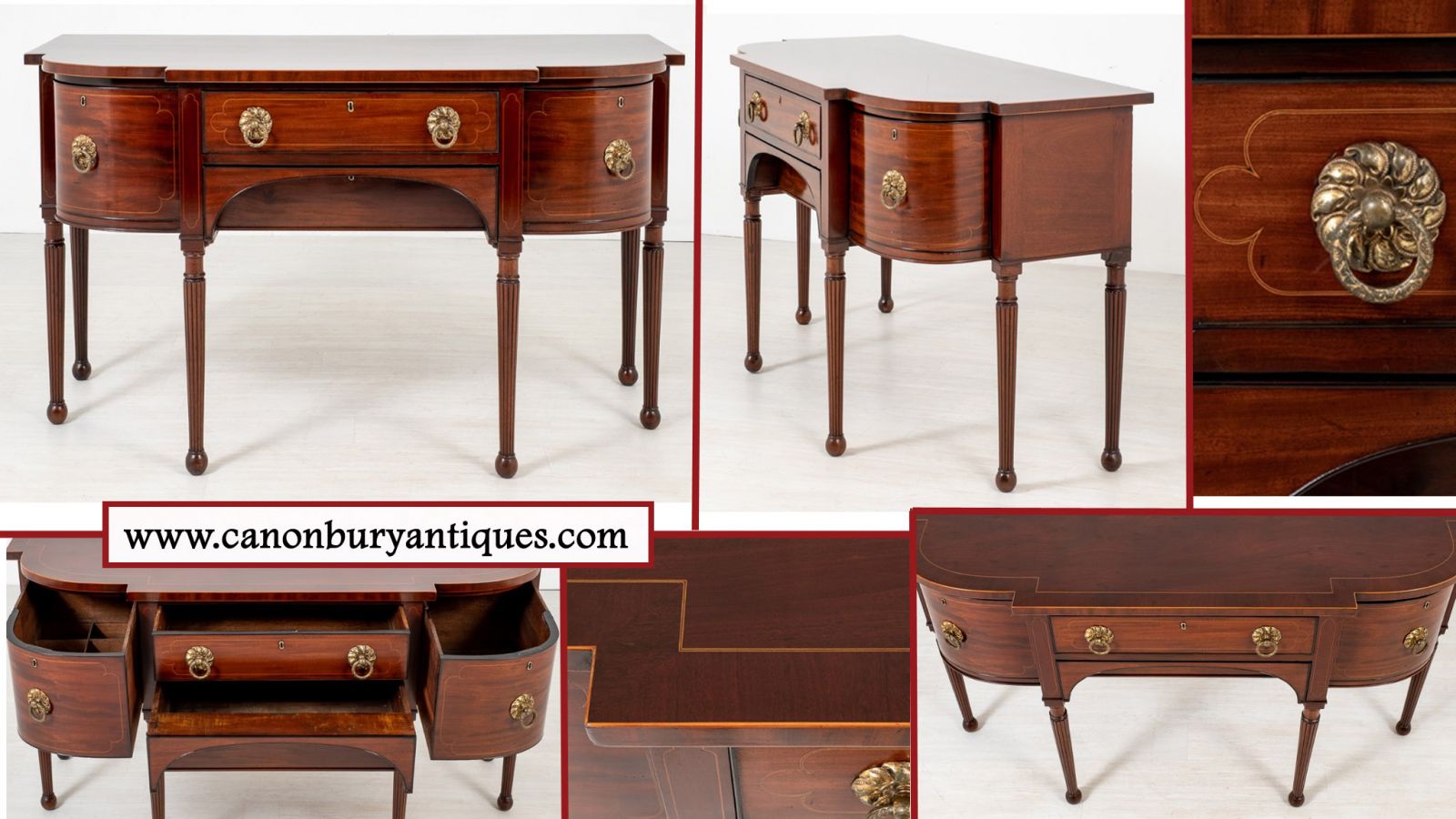 Buffet Regency antique - Buffet de serveur en acajou