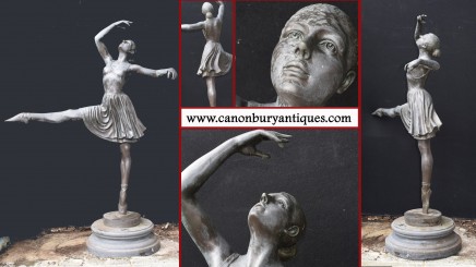 Grande statue de danseuse de ballet en bronze - Ballerina Casting Sculpture Milo