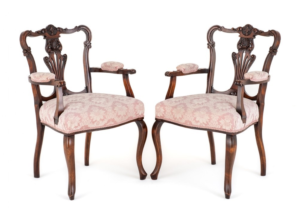 Paire Fauteuils Régence Antique 1890