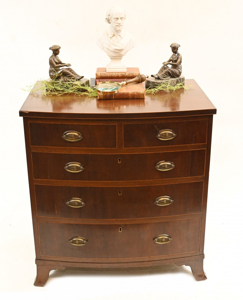  Regency Bow Front Chest Drawers Acajou 1810 