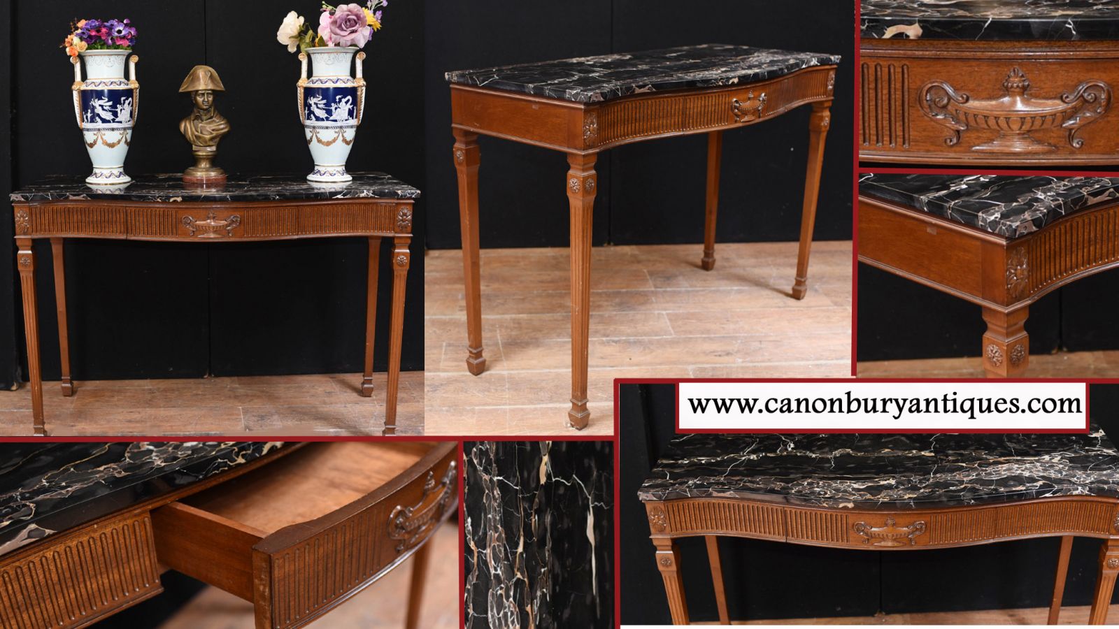 table console Adams en acajou