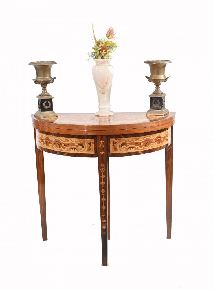 Table de jeux française Demi Lune Console Tables d'échecs