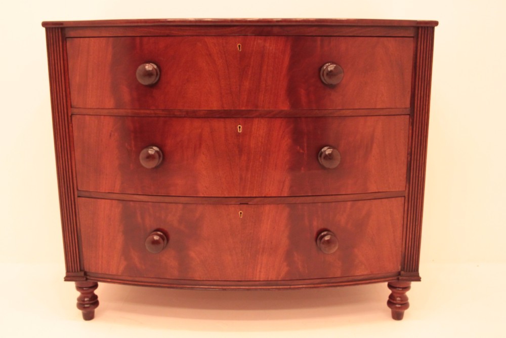 Tiroirs de commode victoriens - Bow Front Antique Circa 1800