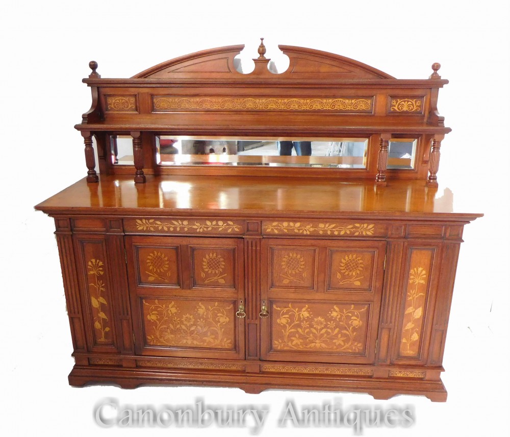 Buffet Arts and Crafts - Buffet édouardien antique vers 1900