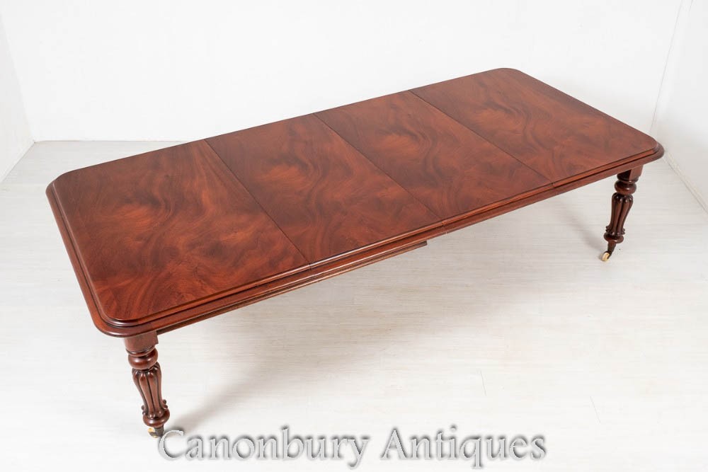 Table à manger William IV - Tables antiques extensibles en acajou