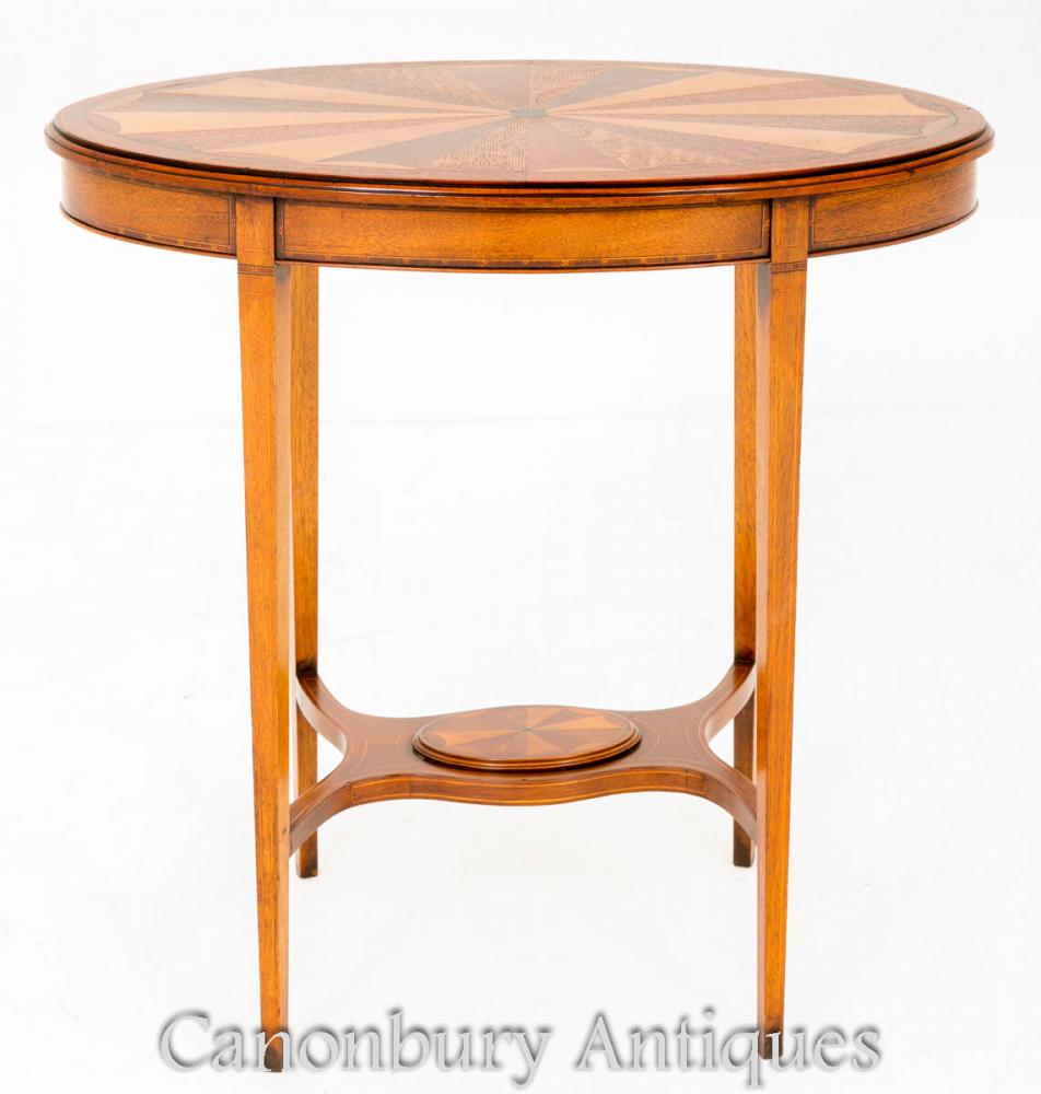 Table d'appoint Sheraton antique vers 1880