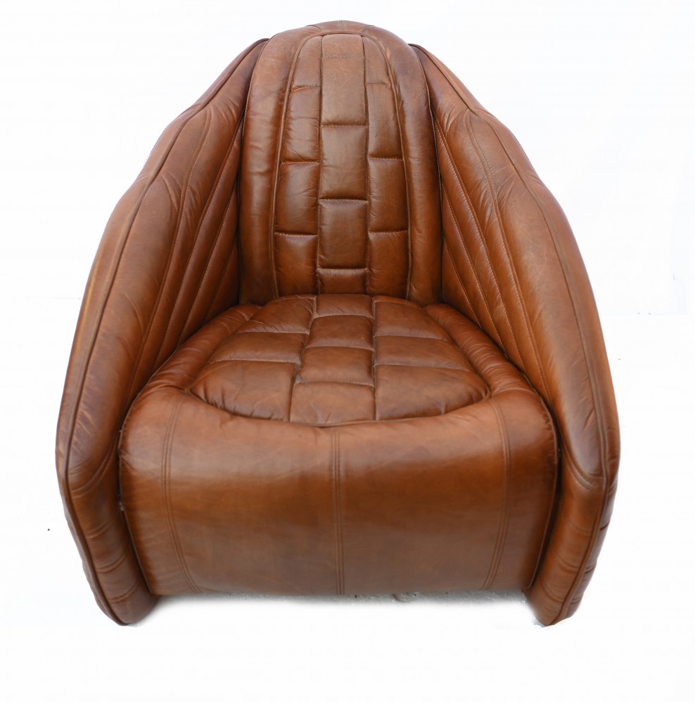 Fauteuil Club Aviateur Art Déco Streamline Moderne