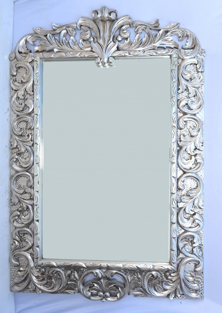 Miroir Italien Pier Rococo Argent Doré 6 Pi