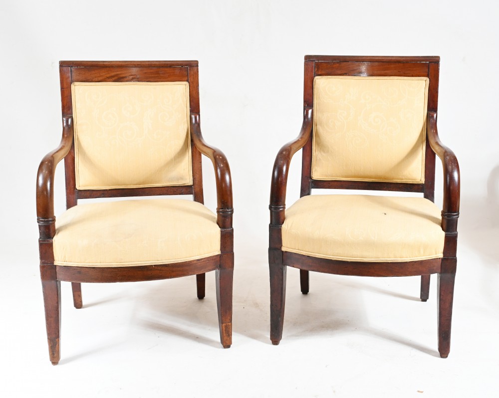 Paire Fauteuils Empire Fauteuil Français 1880