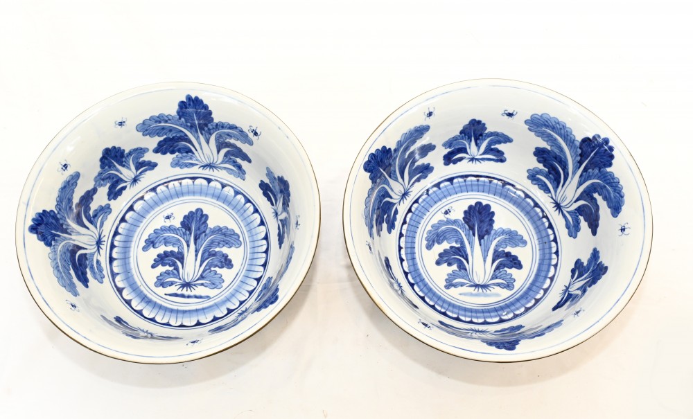 Paire Assiettes En Porcelaine De Chine Bleu Et Blanc Chine Kangxi