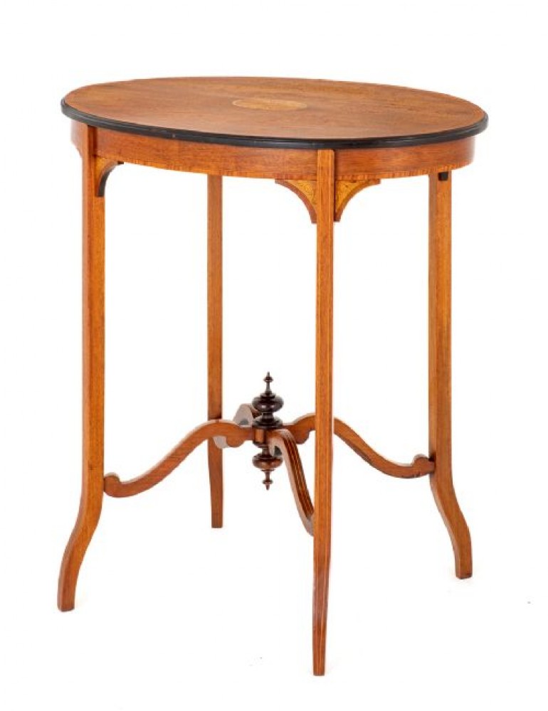 Table d'Appoint Incrustation d'acajou Sheraton 1890