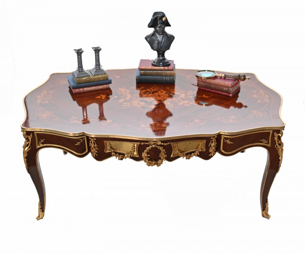 Table Basse Française Louis XVI Meuble En Marqueterie Florale