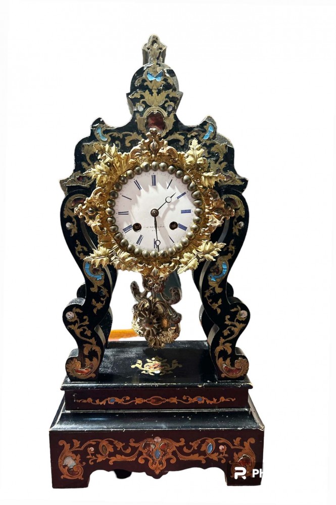 Pendule Boulle Français Antique 1890