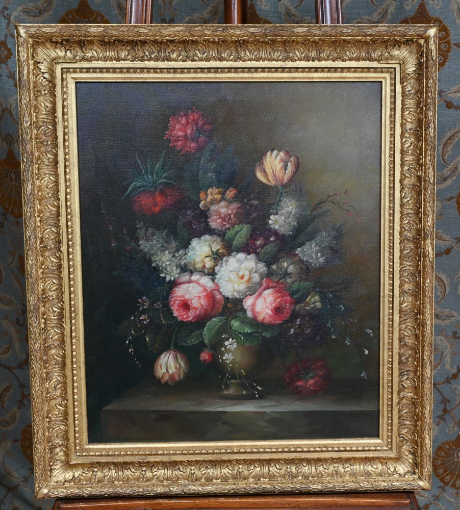 Spray de fleurs florales de peinture à l'huile de nature morte hollandaise