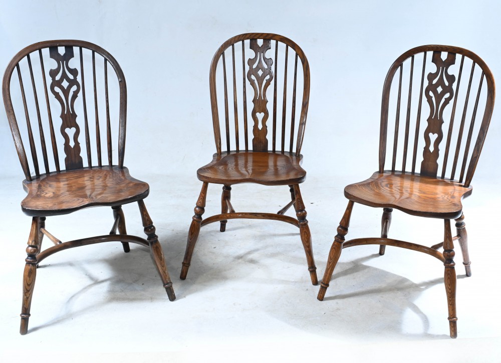 Ensemble 3 chaises d'appoint Windsor Farmhouse Cottage Diner