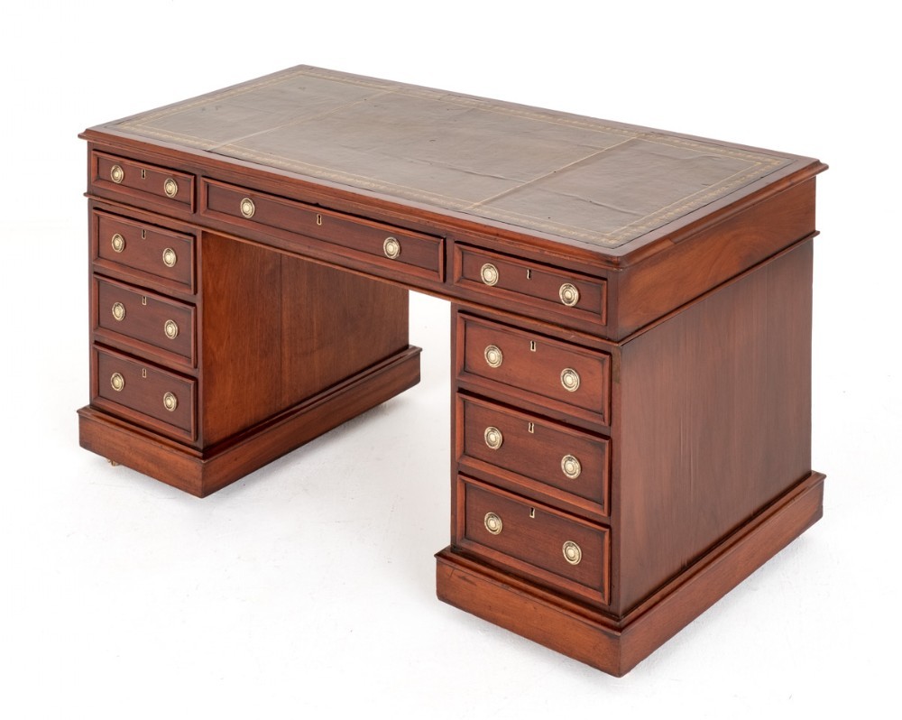 Bureau Victorien Partners Table d'Ecriture en Acajou 1860