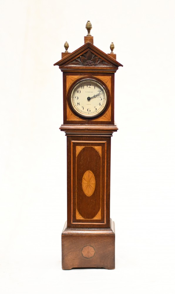 Mini horloge grand-père pièce d'apprenti 1890 Sheraton