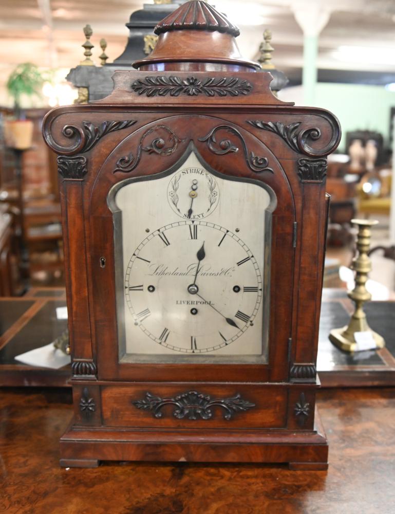 Horloge à console victorienne Litherland Davies Liverpool 1820