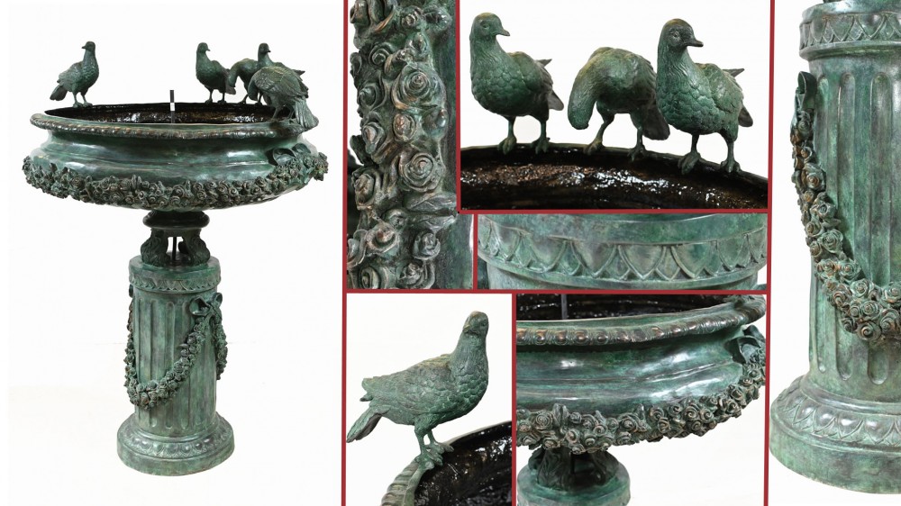 Fontaines à oiseaux en bronze : le point d'eau idéal pour votre jardin